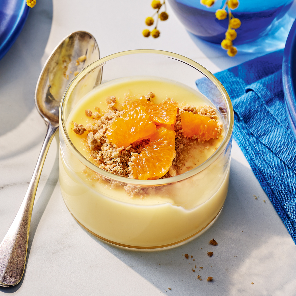 Orange and Lemon Posset with Ginger Crumb