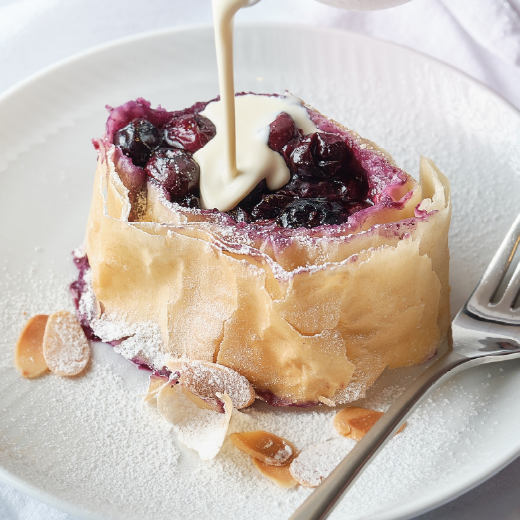 Lavishly Layered Blueberry Strudel
