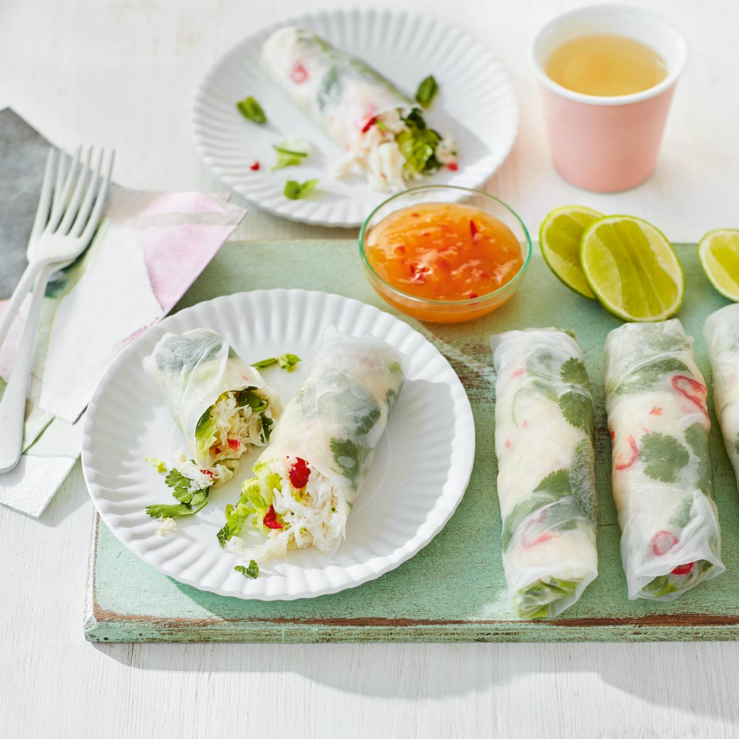 Fresh crab summer rolls