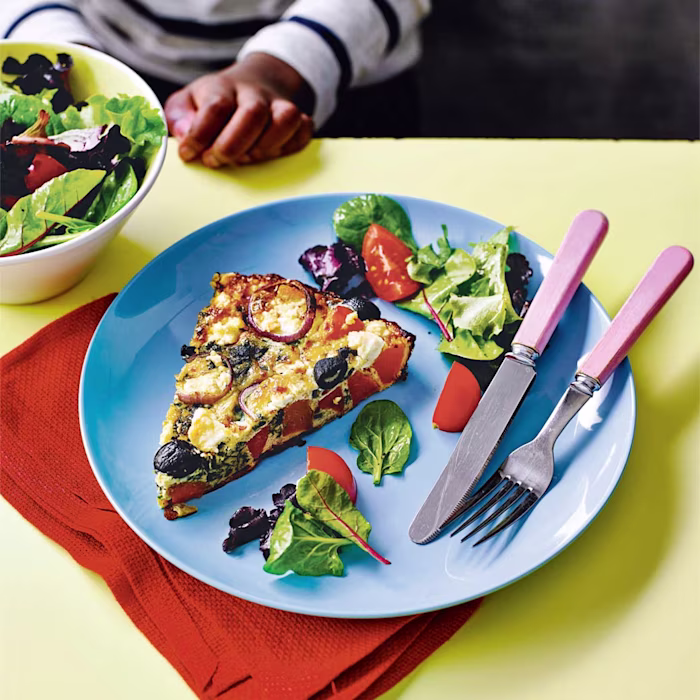 Honey Roasted Squash, Kale and Goat's Cheese Frittata