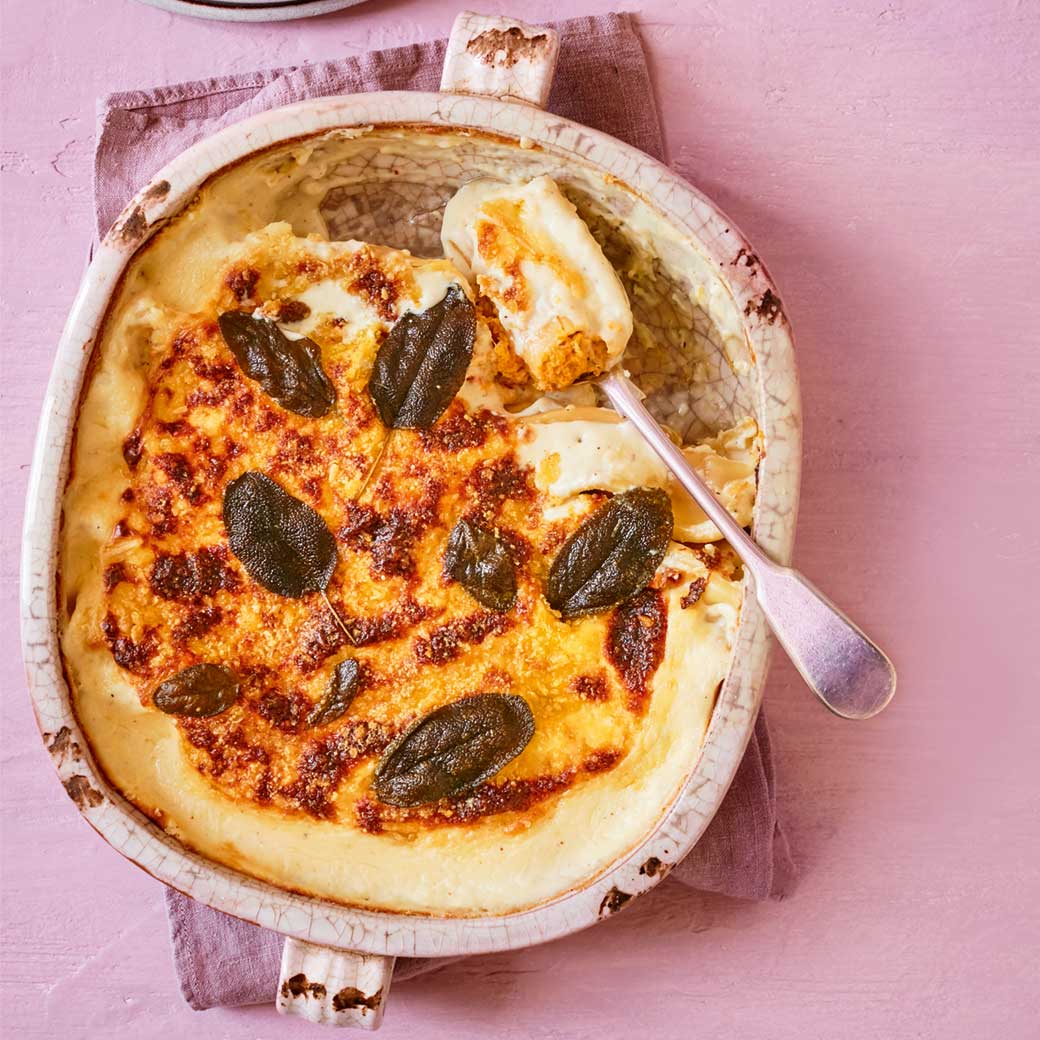 Squash, ricotta and sage cannelloni