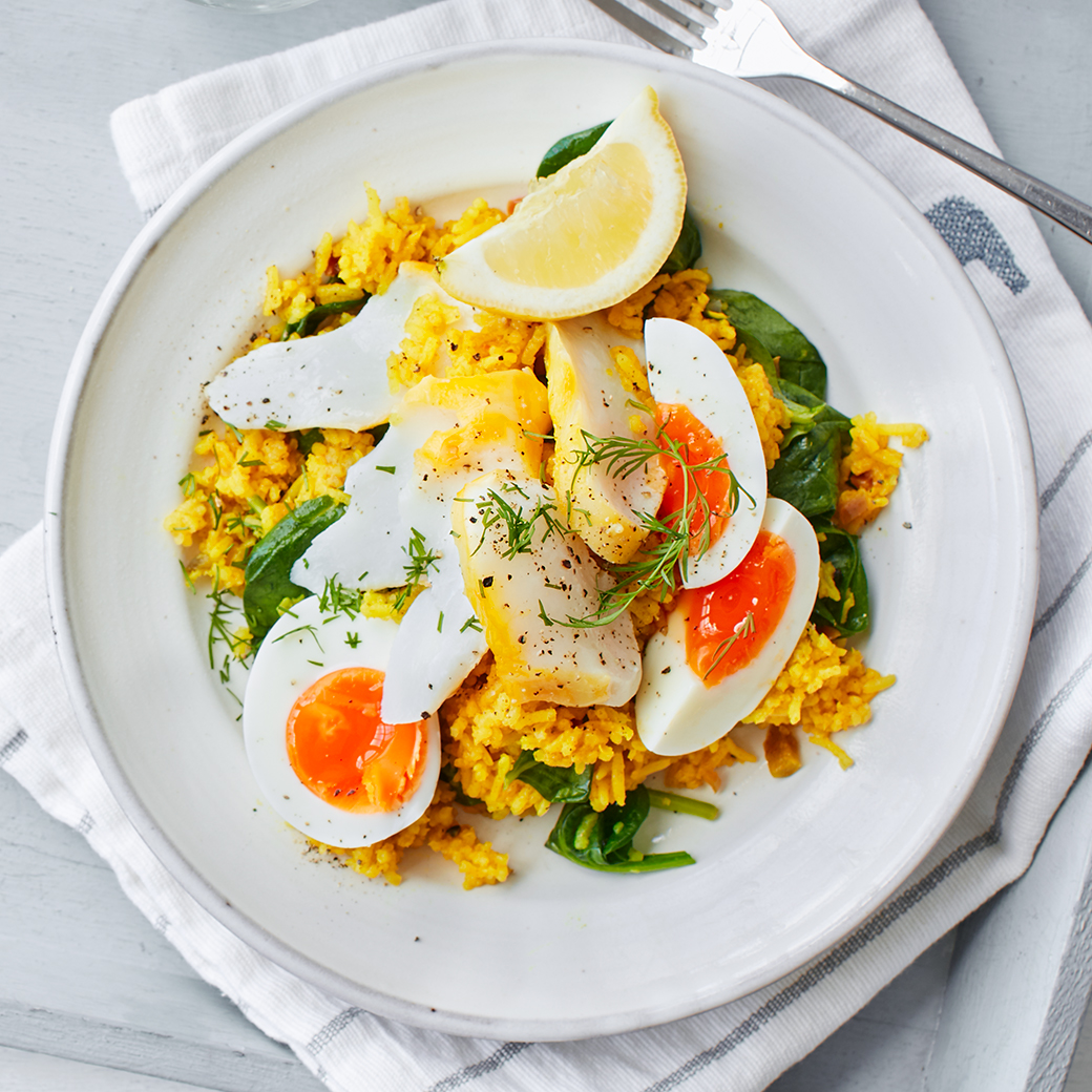 Smoked Cod and Spinach Kedgeree