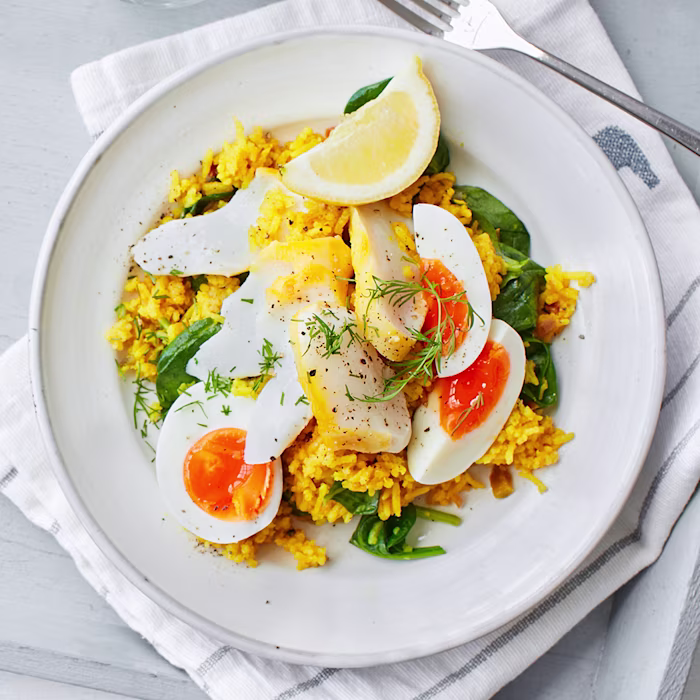Smoked Cod and Spinach Kedgeree