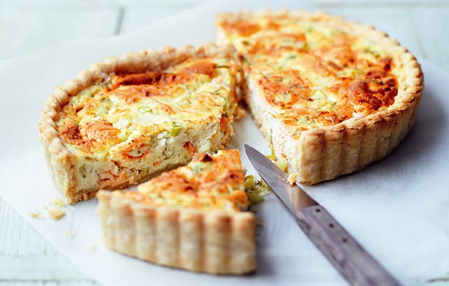 Cheshire Cheese and Smoked Salmon Quiche