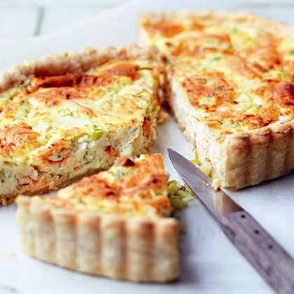 Cheshire Cheese and Smoked Salmon Quiche