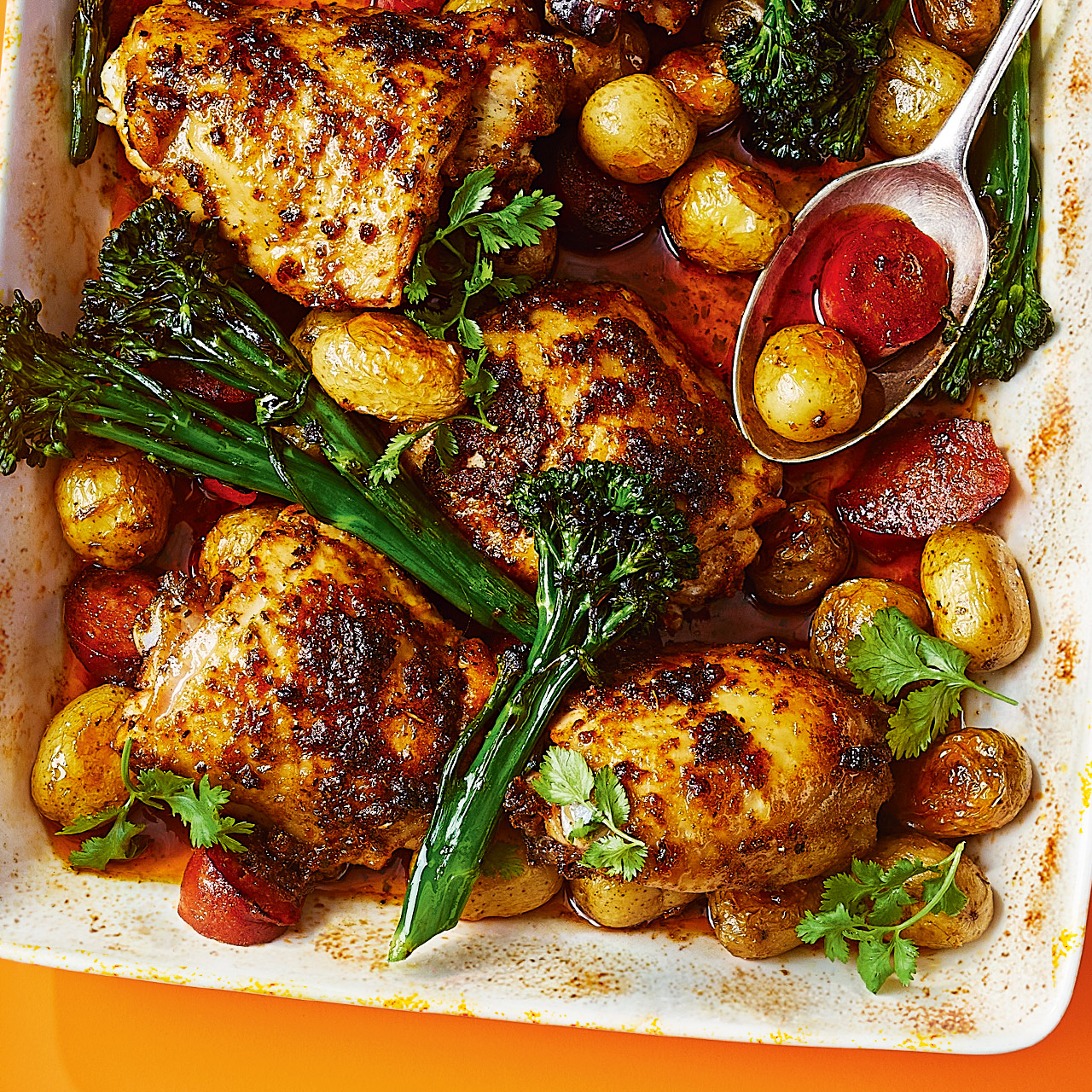 Mojo Chicken, Potato and Chorizo Traybake