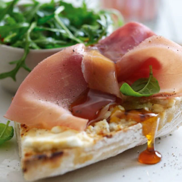 Goat's Cheese and Rowse Honey Ciabatta with Parma Ham