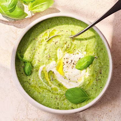 Cucumber Gazpacho with Almonds and Jalapeños