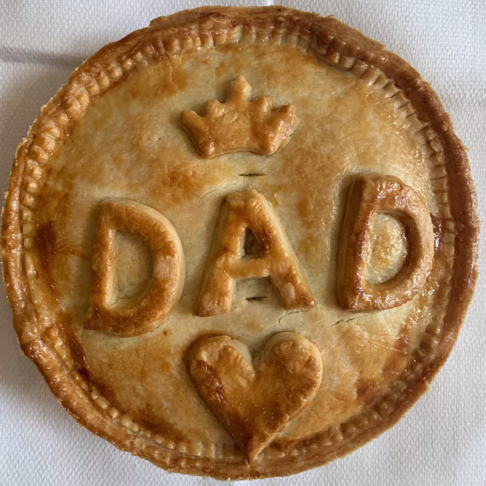 Father’s Day sausage and leek picnic pie