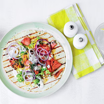 Hot Smoked Salmon & Avocado Breakfast Wraps