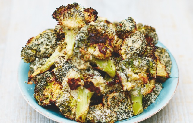 Roasted Broccoli with Almonds and Cardamom