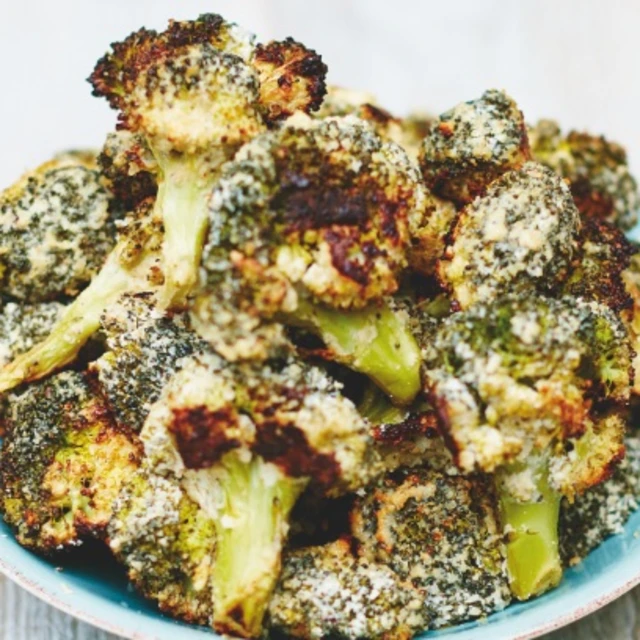 Roasted Broccoli with Almonds and Cardamom