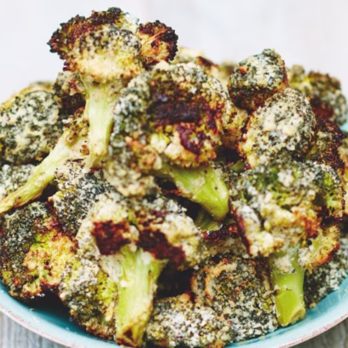 Roasted Broccoli with Almonds and Cardamom