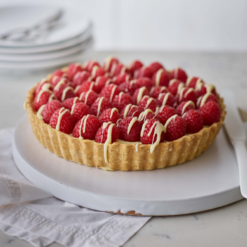 Raspberry Crowned Chocolate Tart