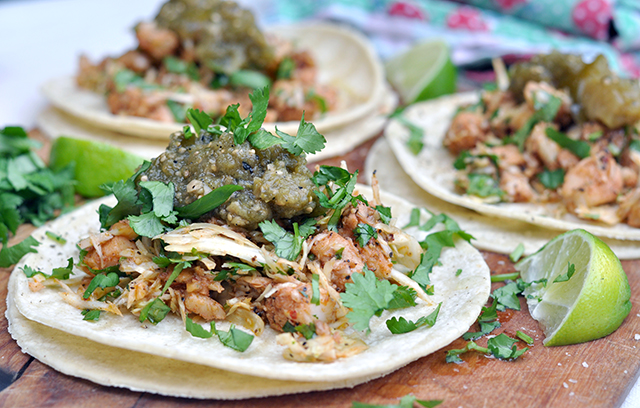 Garlic and Guajillo Fish Tacos