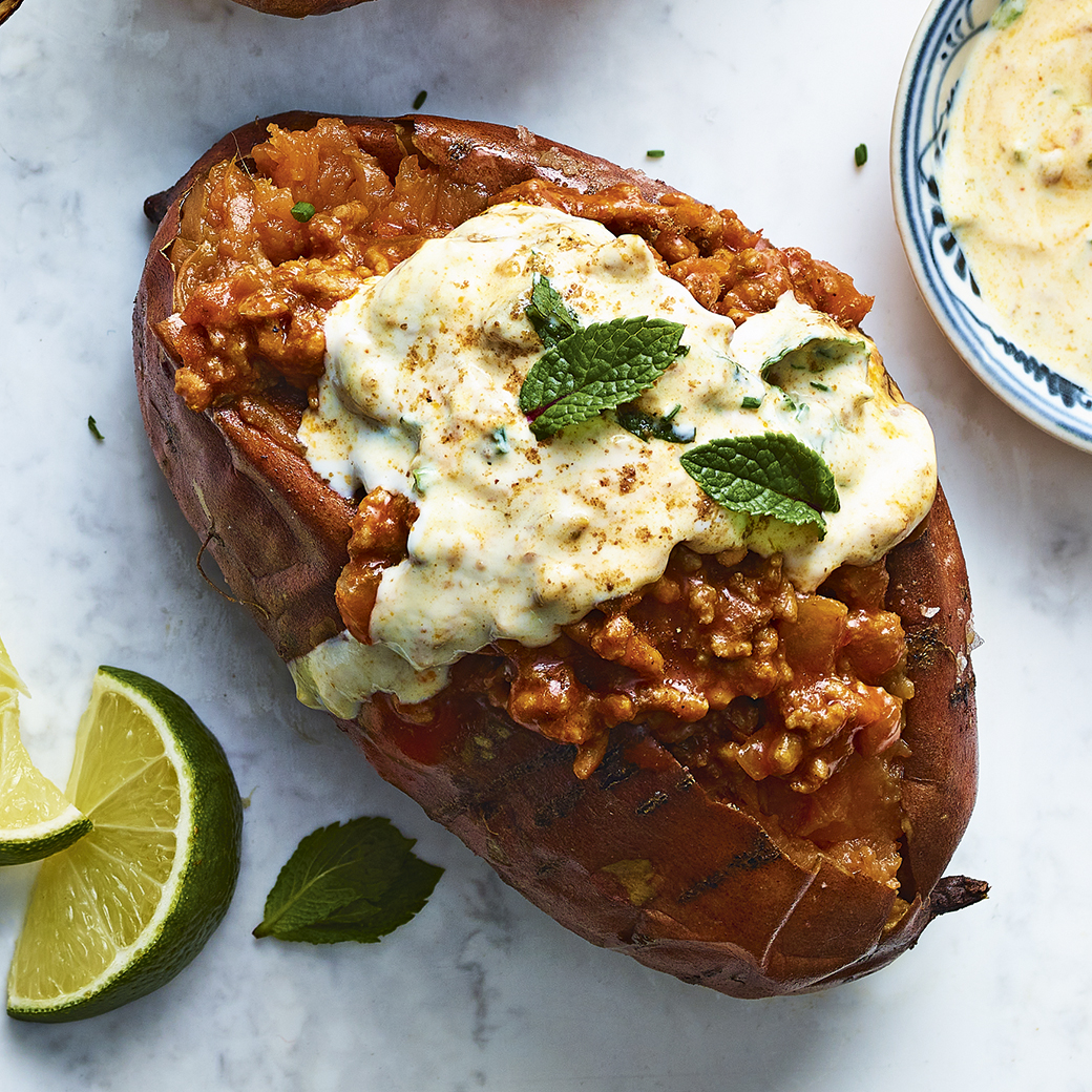 Lamb Keema and Aubergine Raita