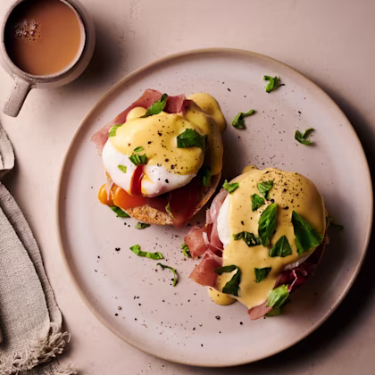 Serrano Ham Eggs Benedict