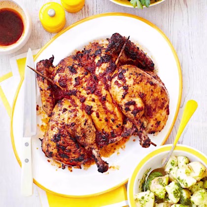 Sun-Dried Tomato Spatchcock Chicken