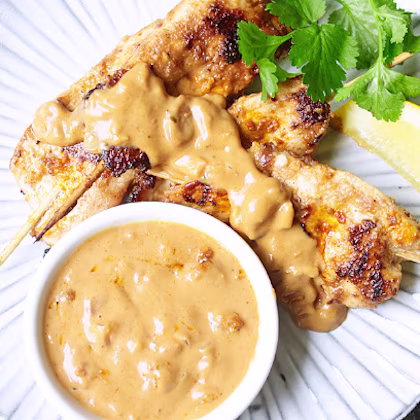 Peanut and ‘Nduja Pesto Chicken Satay