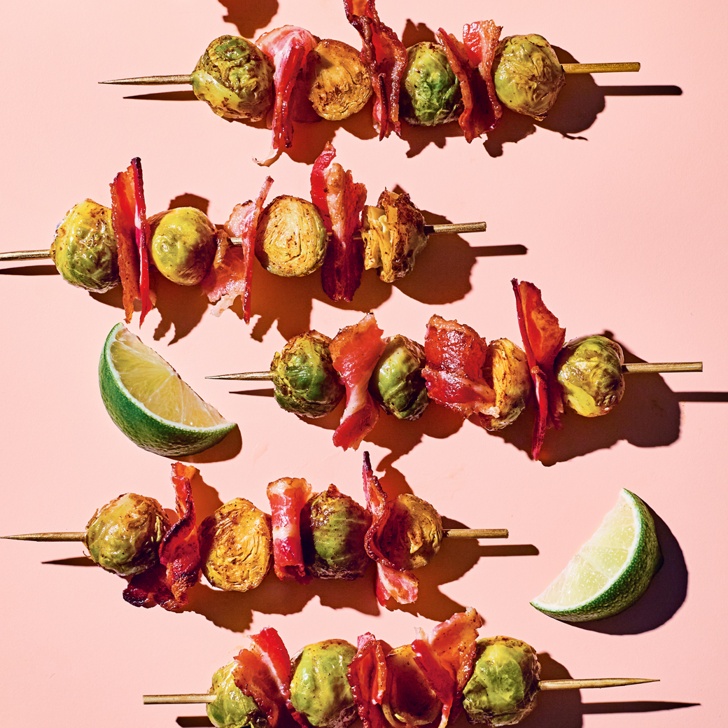 Pibil Brussels Sprouts with Bacon Party Bites