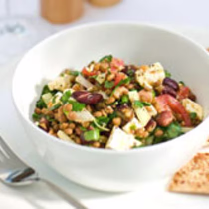 Lentil and Bean Salad with Feta