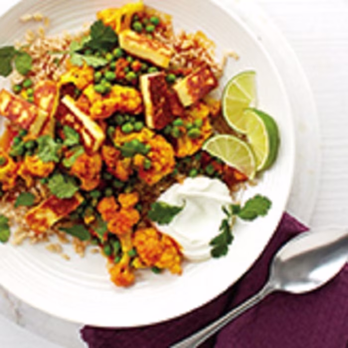 Cauliflower Curry with Peas & Paneer