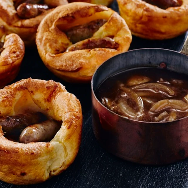 Mini Toads in the Hole with Onion Gravy