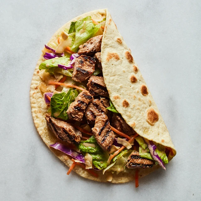 Jerk Lamb Kebabs with Coconut Slaw
