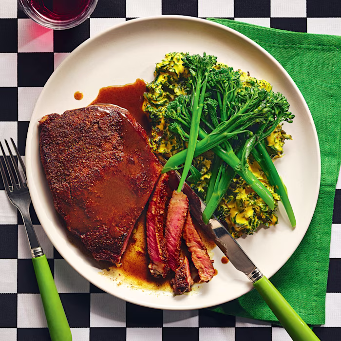 Curry Crusted Steak with Easy Pan Sauce