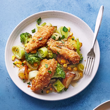 Crispy Chicken Traybake