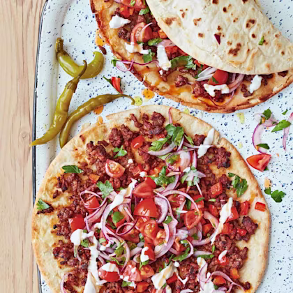 Turkish Style Flatbread Pizza