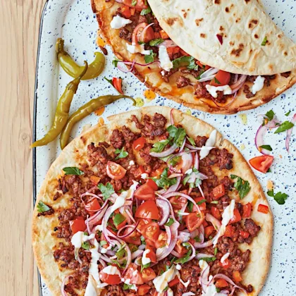 Turkish Style Flatbread Pizza