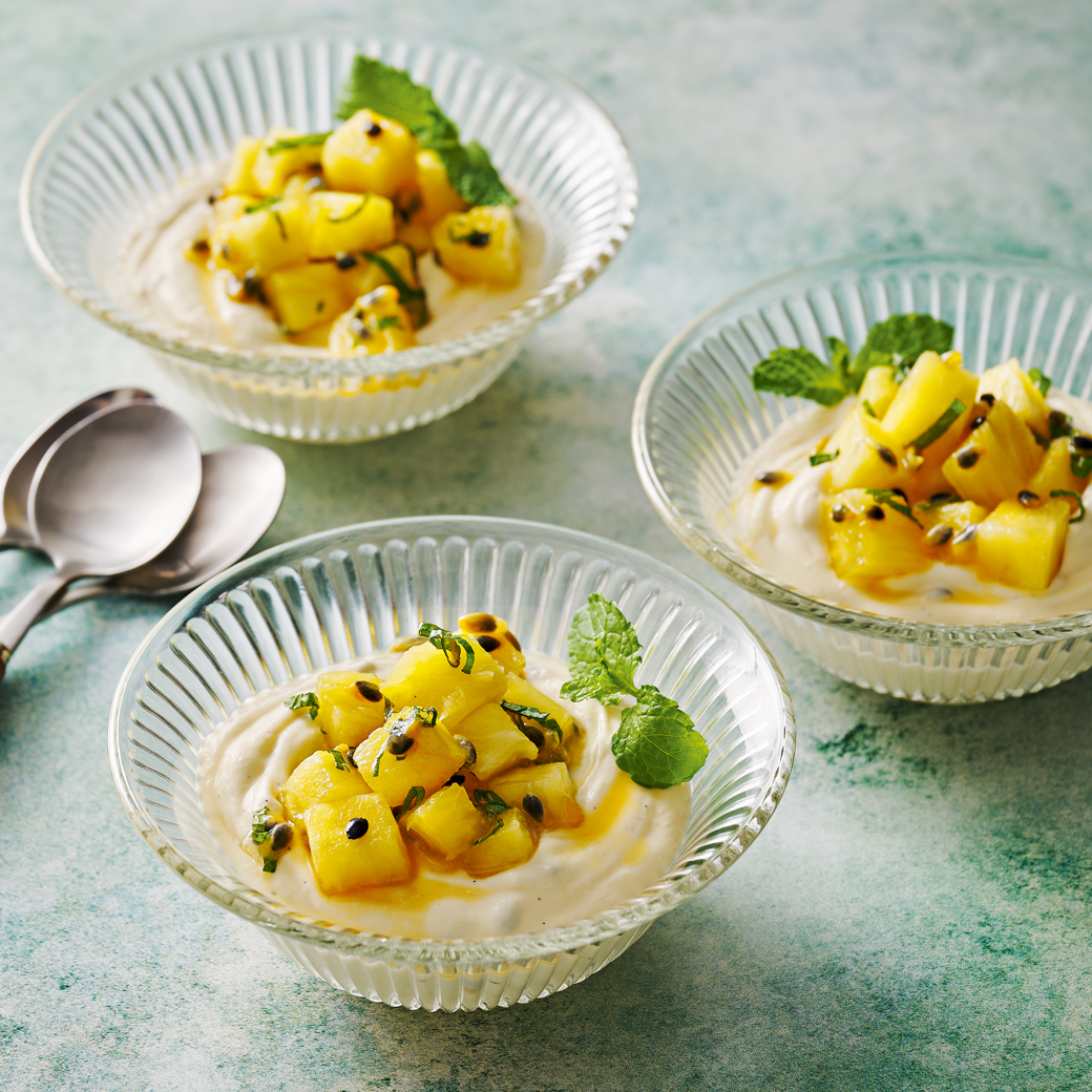 Vegan Passion Fruit and Pineapple Creams