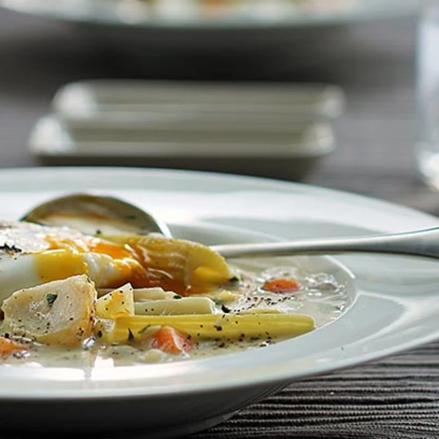 Celery, Smoked Haddock and Sweetcorn Chowder