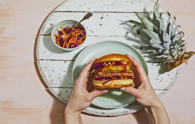 Moving Mountains Pineapple Sausage Burger