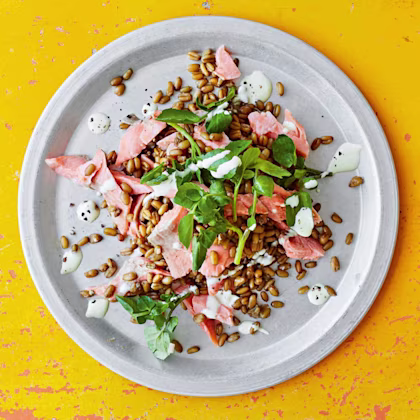 Smoked Trout, Watercress and Freekeh Salad