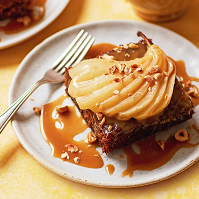 Sticky Miso Caramel and Pear Pudding