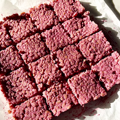 4 Ingredient Strawberry Yoghurt Rice Pop Squares