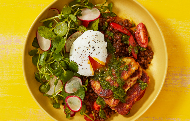 Puy Lentil and Halloumi Bowl