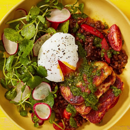 Puy Lentil and Halloumi Bowl