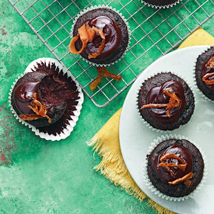 Carrot and Chocolate Muffins with Candied Peel