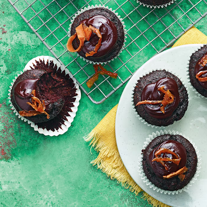 Carrot and Chocolate Muffins with Candied Peel