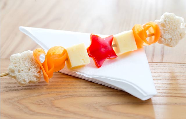 Fun Cheese and Veg Kebab