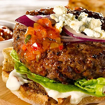 Beef Burger with Ballymaloe Relish