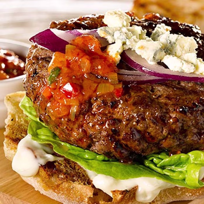 Beef Burger with Ballymaloe Relish