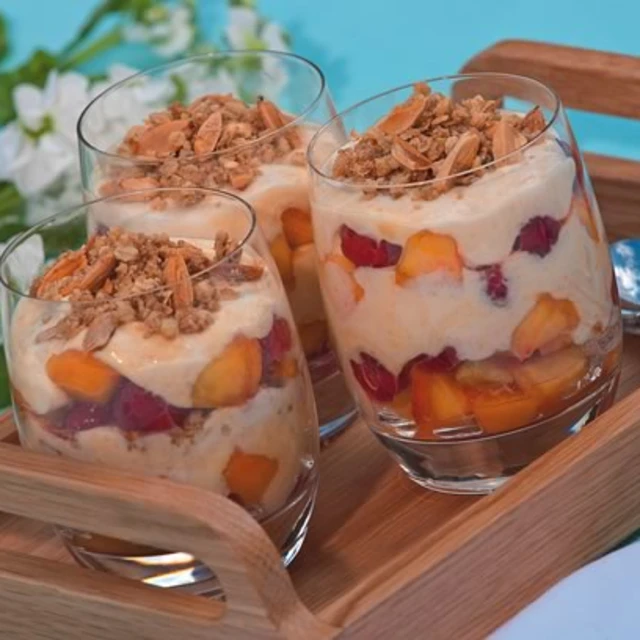 Peach and Raspberry Layers