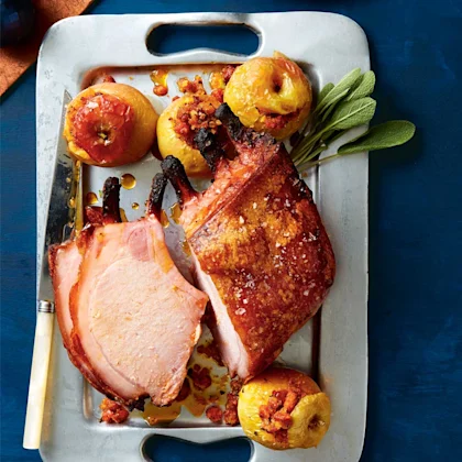 Chorizo stuffed apples