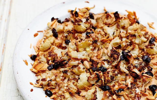 Cauliflower Korma with Blackened Raisins