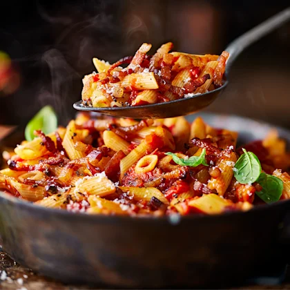 Tom Kerridge’s Suino Nero and Tomato Penne