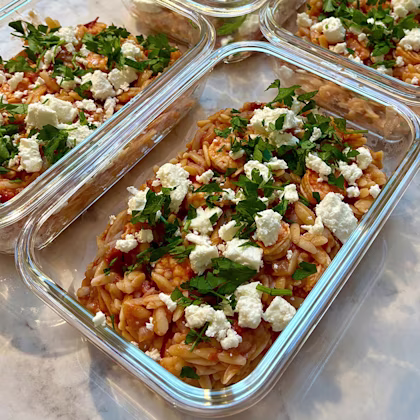 One-Pan Prawn Orzo